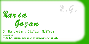 maria gozon business card